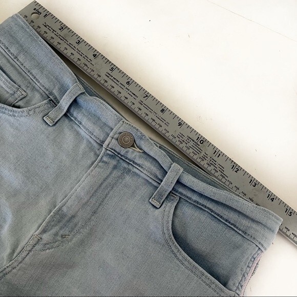 LEVIS Denim Jean Shorts Pink Side Seam Light Wash Size 28 - Picture 6 of 9